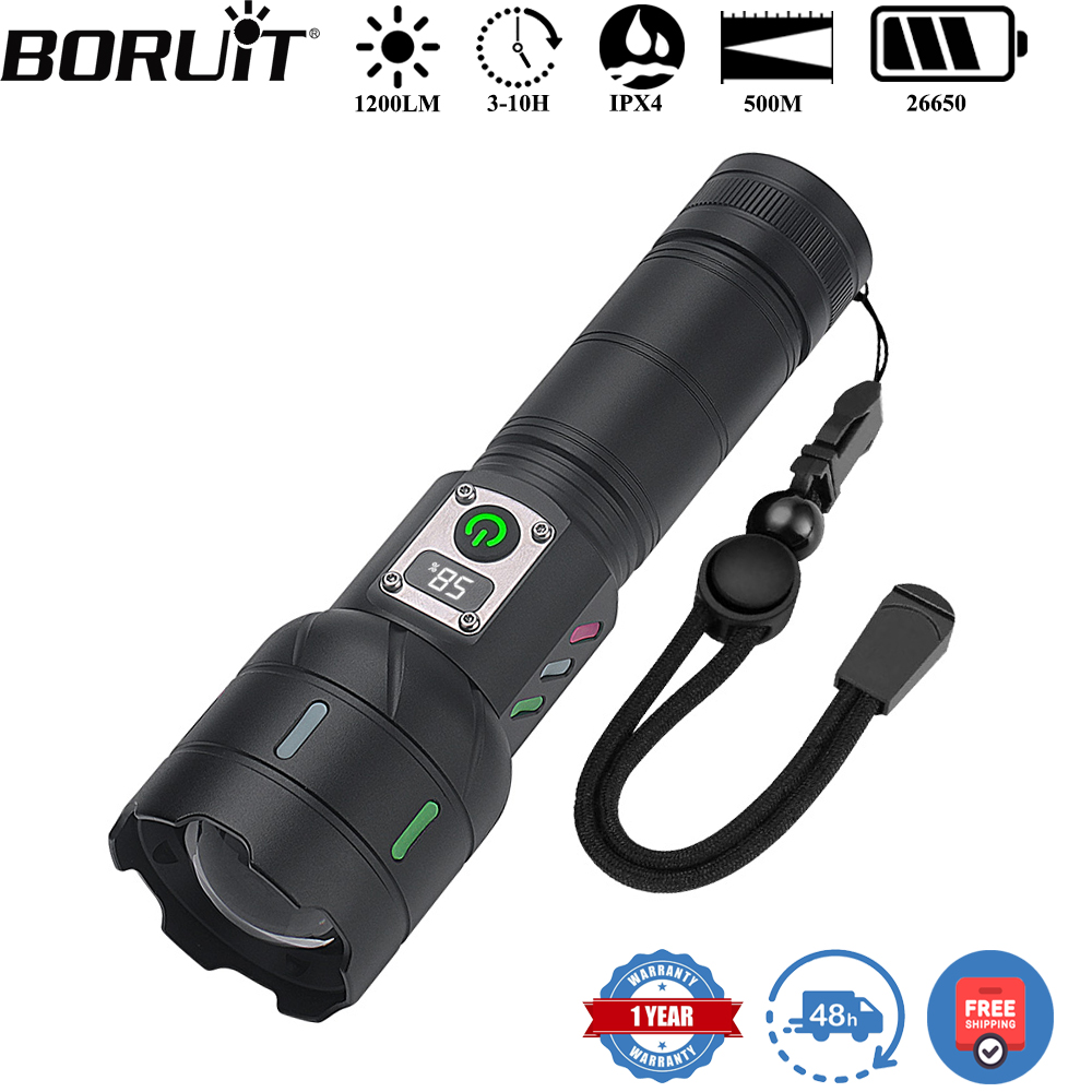 Outdoor Power Meter Bike - BORUiT A15 500M Long Throw 1200LM