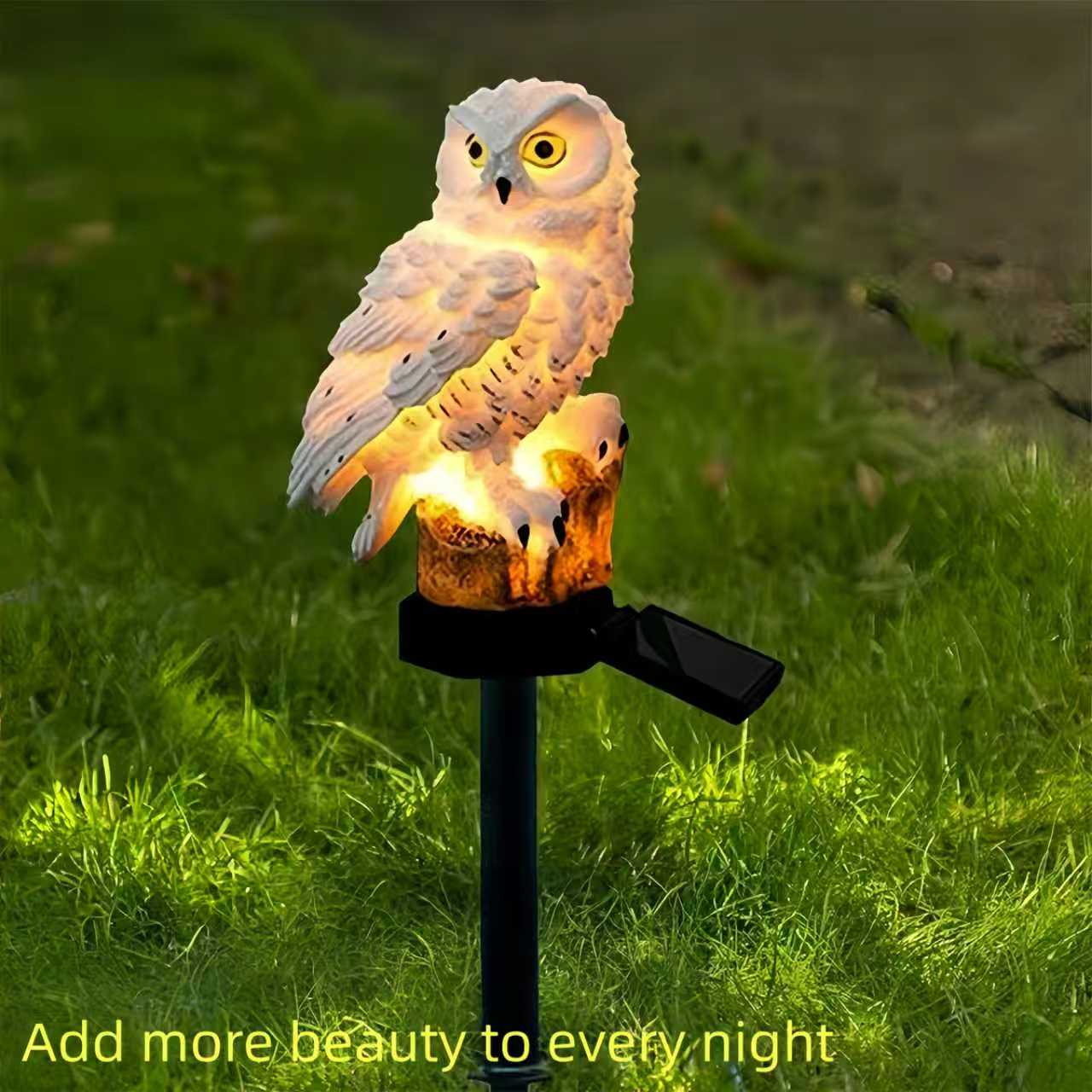 Outdoor Power Outlet Solar - Solar Owl Garden Stake Light Outdoor