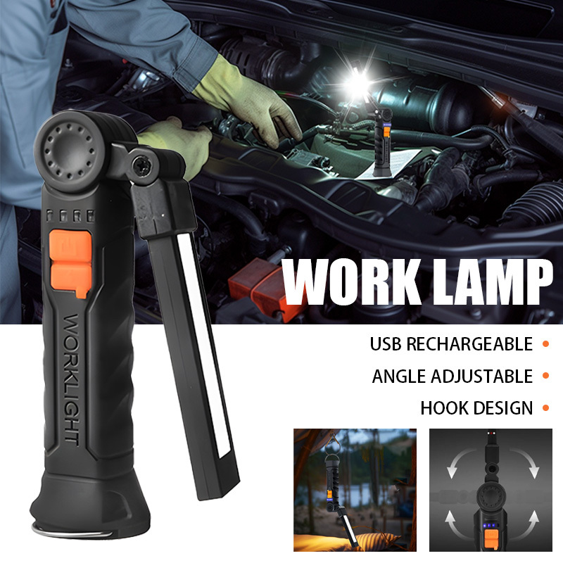 Outdoor Usb Power Bank - Portable COB LED Flashlight USB Rechargeable