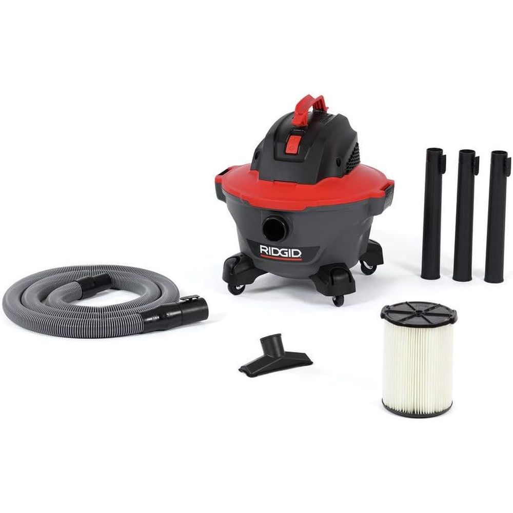 Wet Dry Vacuum Shop - 6-Gallon Wet/Dry Shop Vacuum with Caster