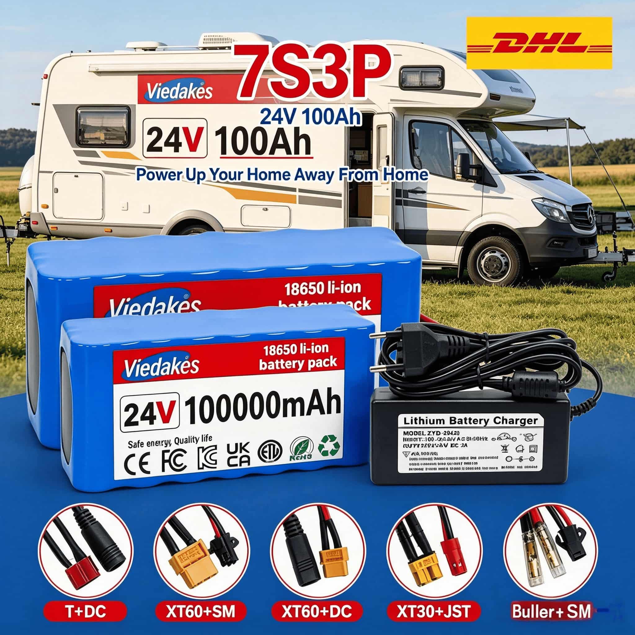 Outdoor Power Wheelchair - High Efficiency 24V 100Ah Li-ion Battery