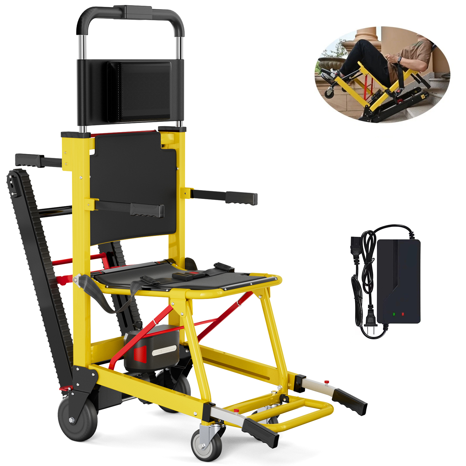 Outdoor Power Wheelchair - Stair Lifting Motorized Climbing Wheelchair Stair
