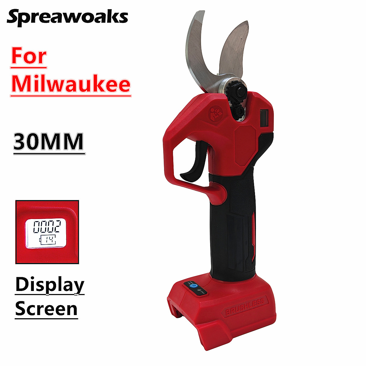 Garden Shredder Chipper - Brushless Electric Pruning Shears Pruner With