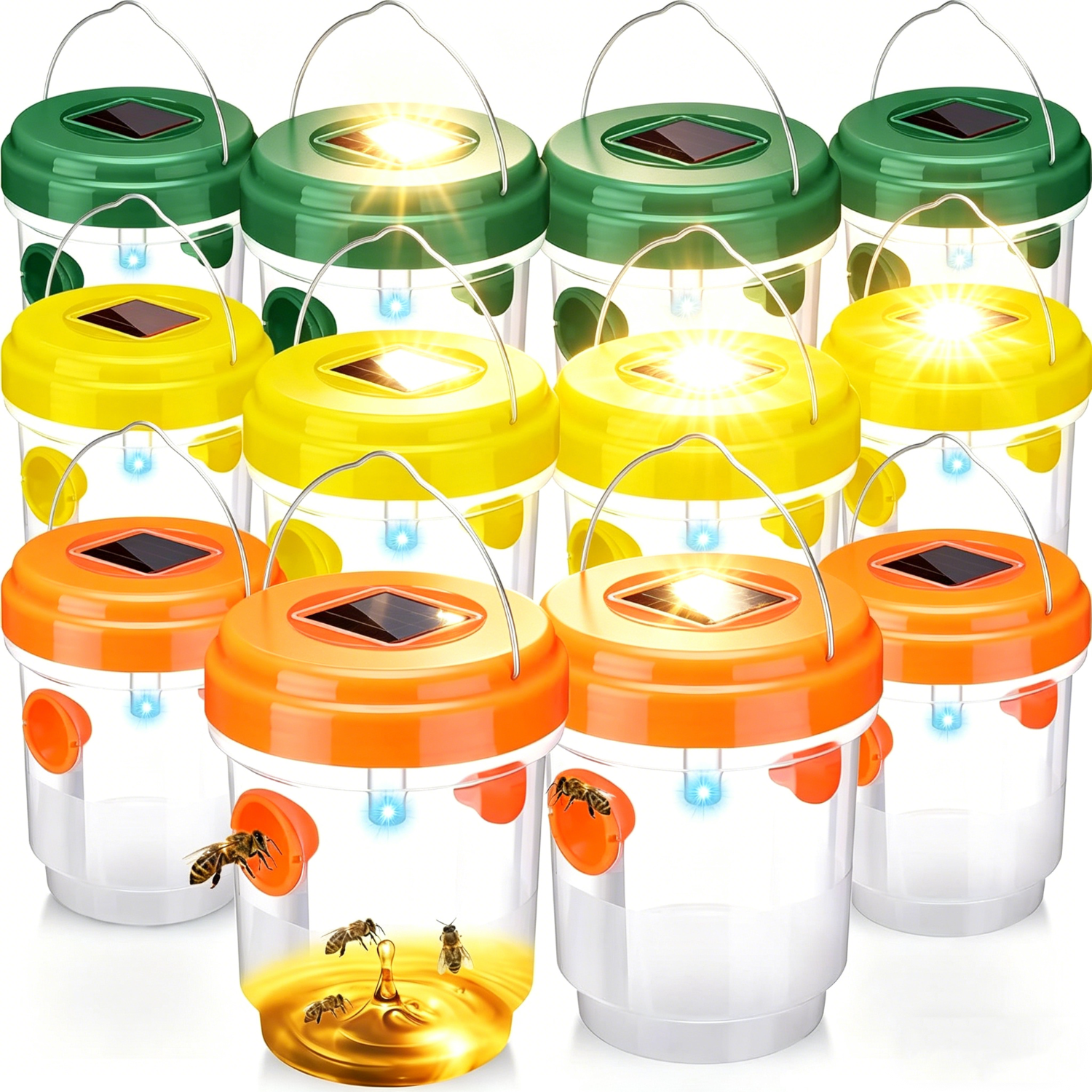 Outdoor Power Outlet Solar - 1-6PCS Solar Wasp Trap Waterproof Fly