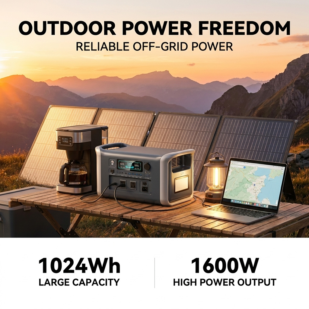 1024Wh Power Bank, LiFePO4 Sol - مراجعة Ups Power Supply Outdoor وسعره