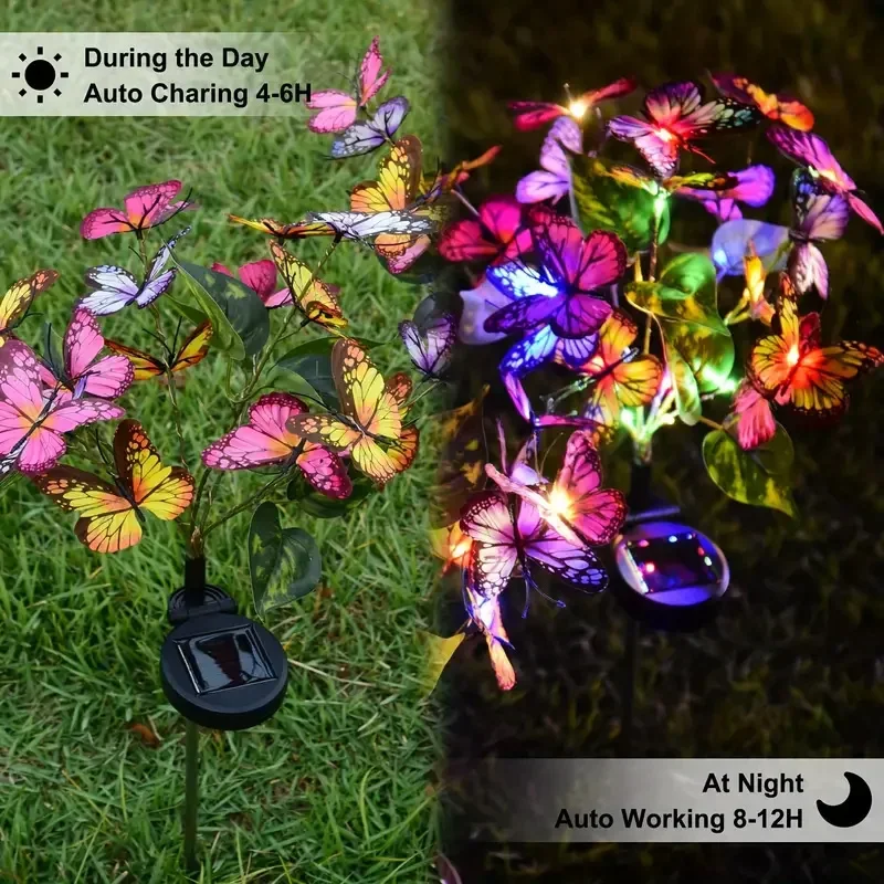 Solar LED Butterfly Garden Lig - مراجعة Outdoor Power Outlet Solar وسعره
