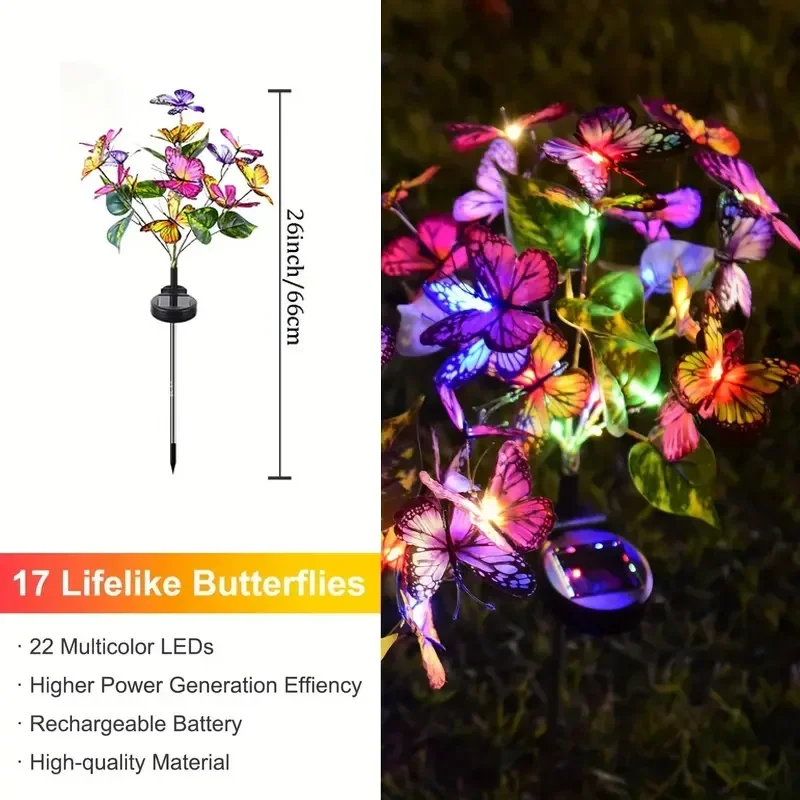 Solar LED Butterfly Garden Lig - مراجعة Outdoor Power Outlet Solar وسعره