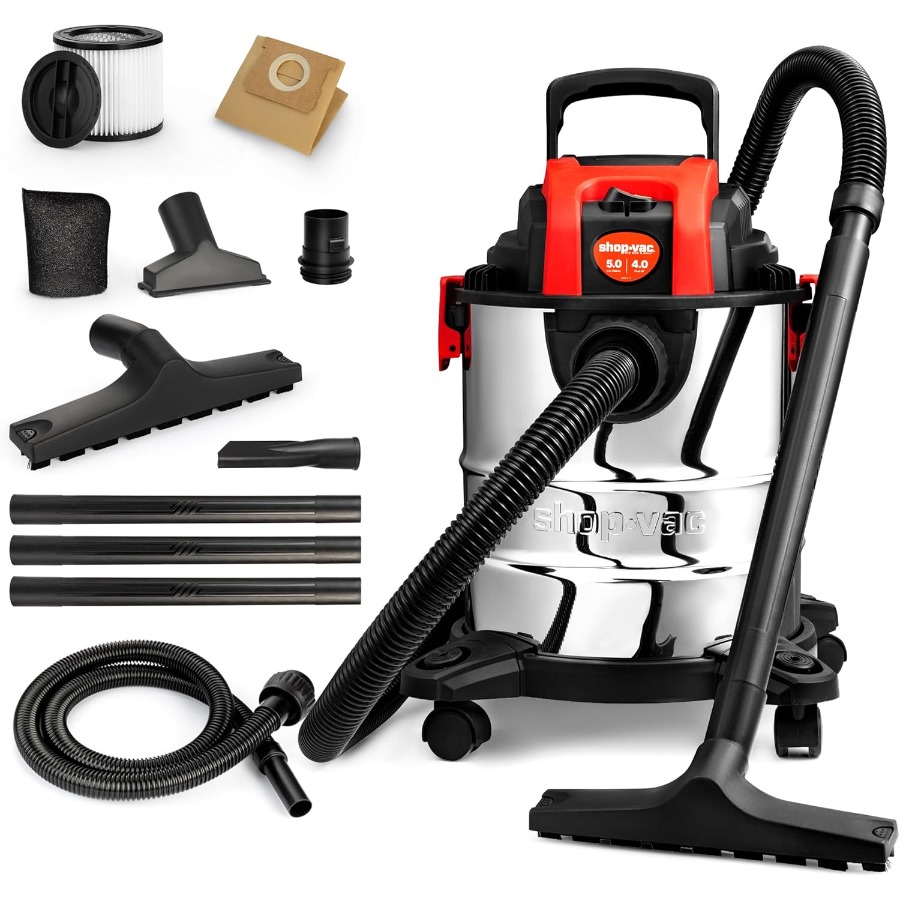 5 Gallon 4.0 HP Wet/Dry Vacuum - مراجعة Wet Dry Vacuum Shop وسعره