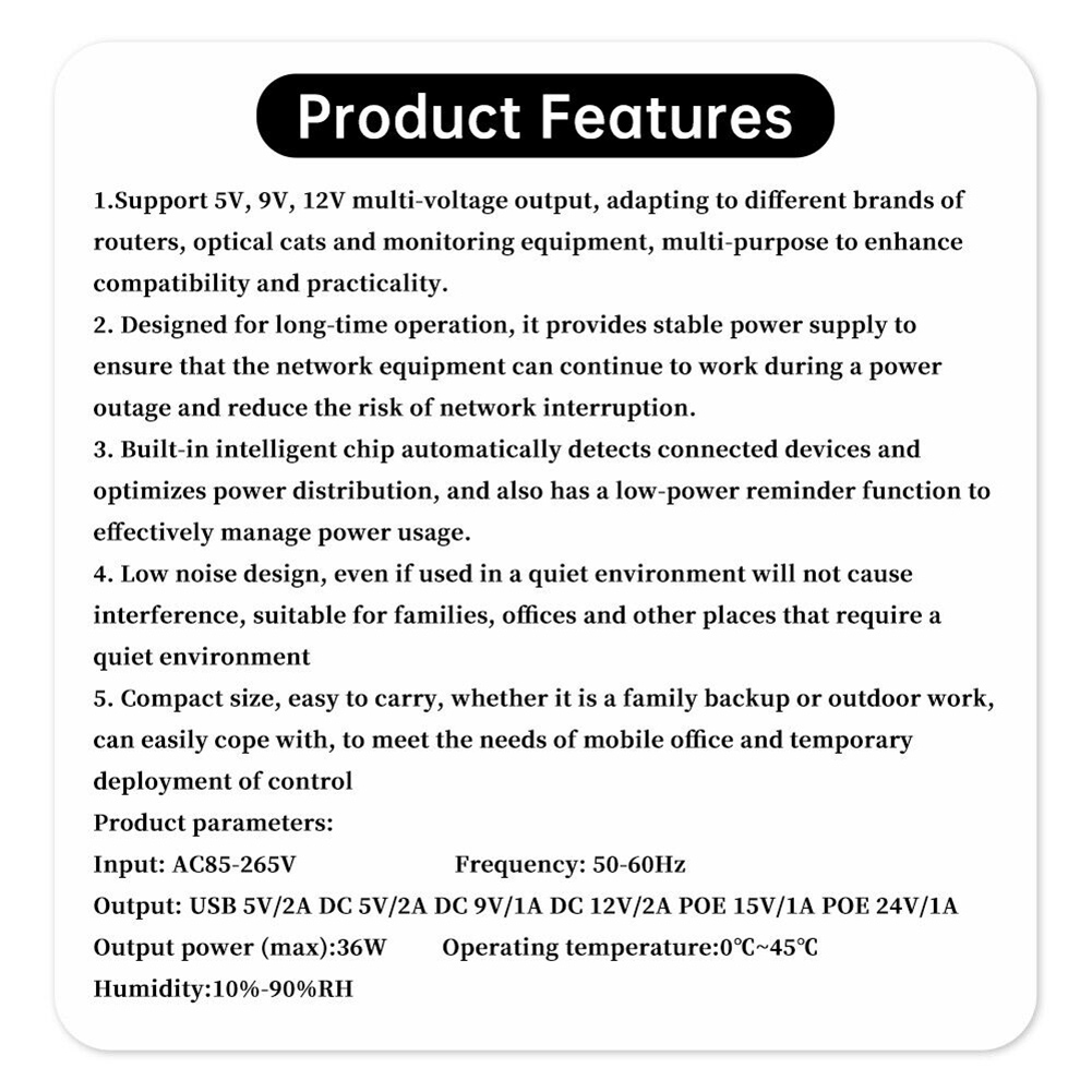 1018L 5V 9V 12V Backup DC UPS  - مراجعة Ups Power Supply Outdoor وسعره