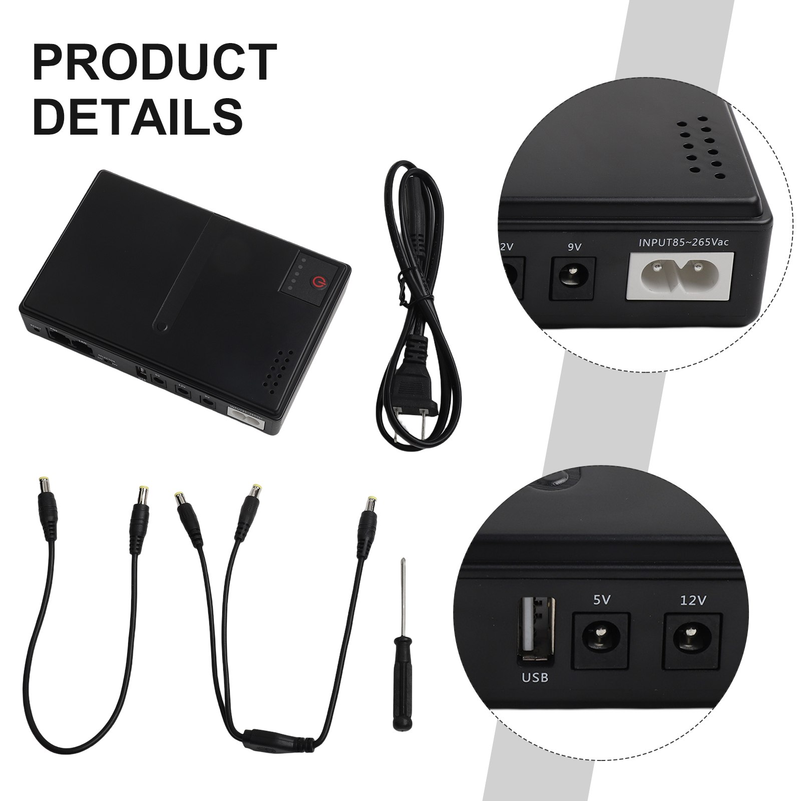 1018L 5V 9V 12V Backup DC UPS  - مراجعة Ups Power Supply Outdoor وسعره