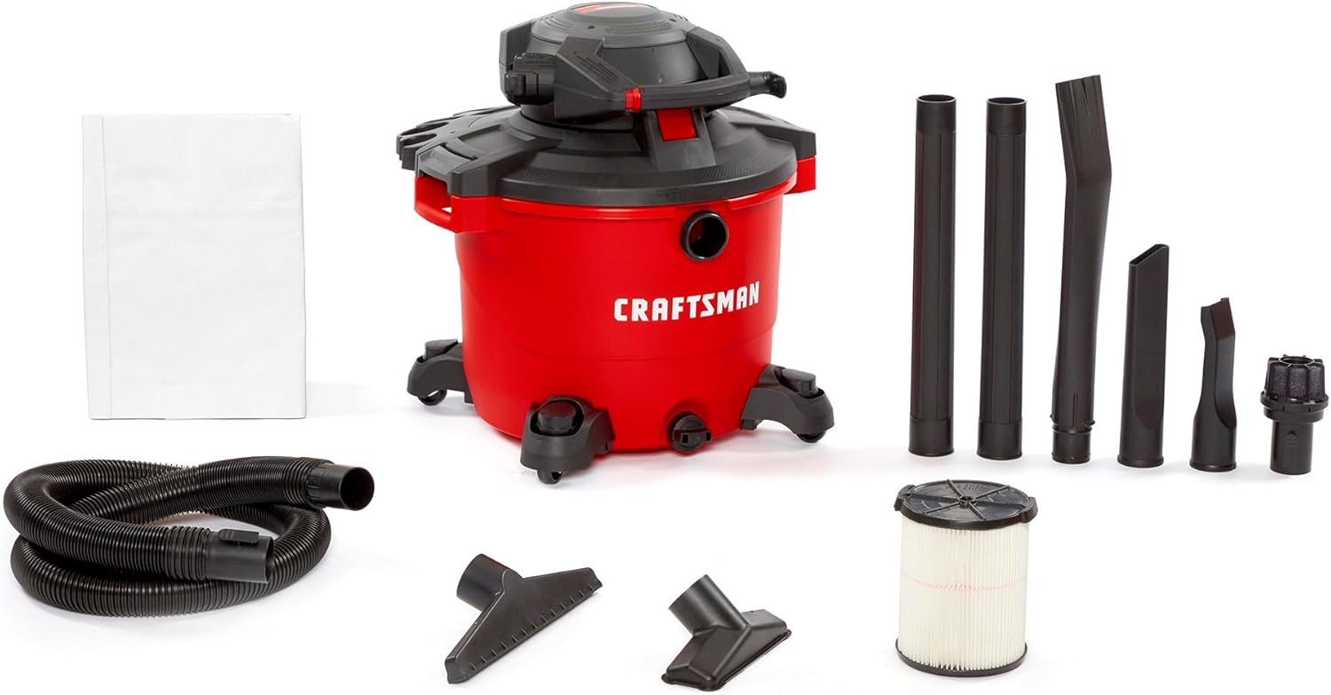 16 Gallon 6.5 Peak HP Wet Dry  - مراجعة Wet Dry Vacuum Shop وسعره