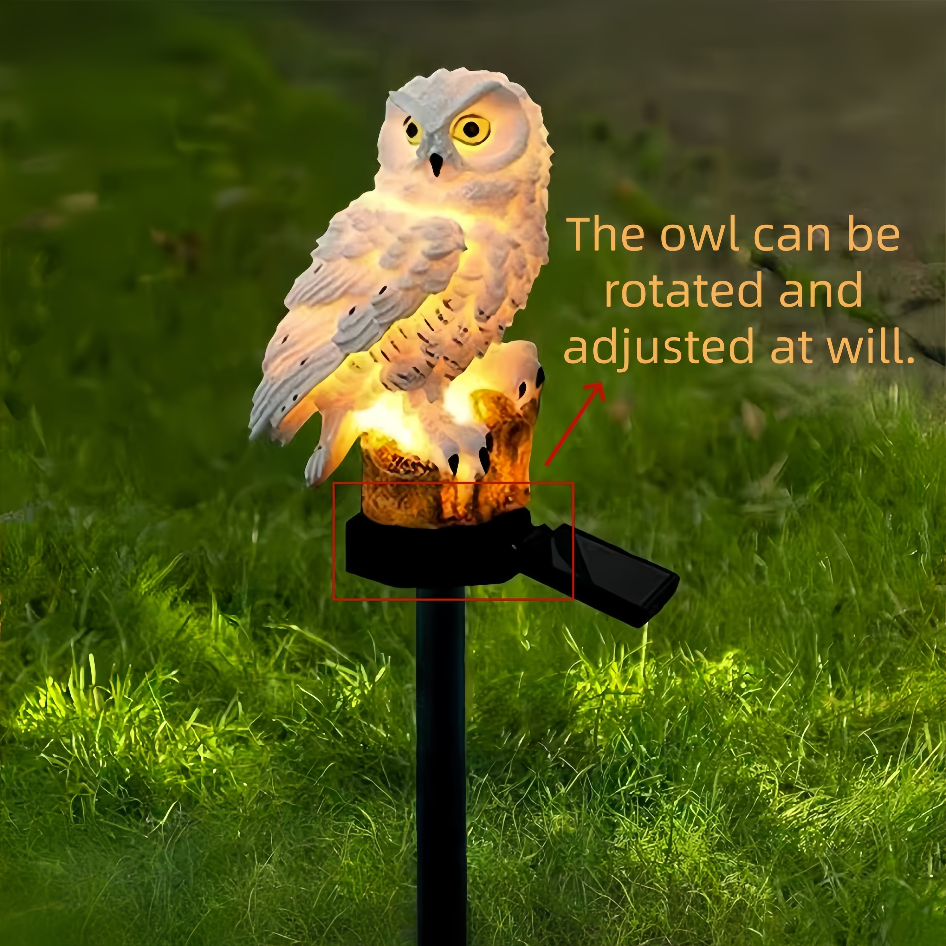 Solar Owl Garden Stake Light O - مراجعة Outdoor Power Outlet Solar وسعره