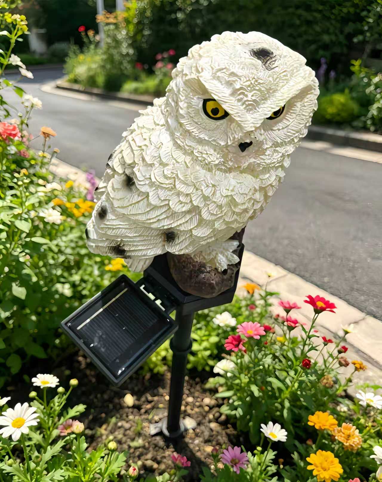 Solar Owl Garden Stake Light O - مراجعة Outdoor Power Outlet Solar وسعره