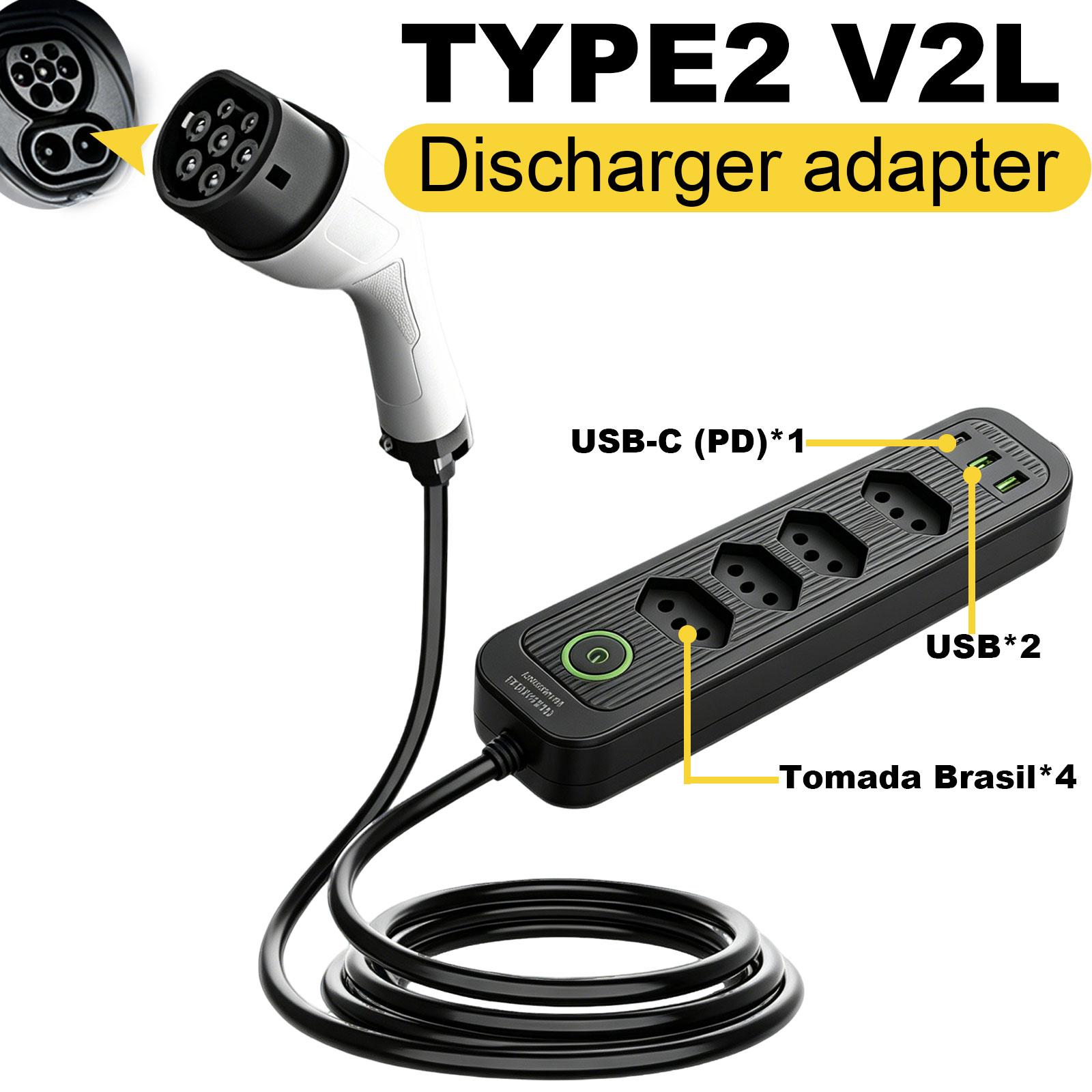 Type2 V2L Discharge Adapter 16 - مراجعة Outdoor Power Module وسعره