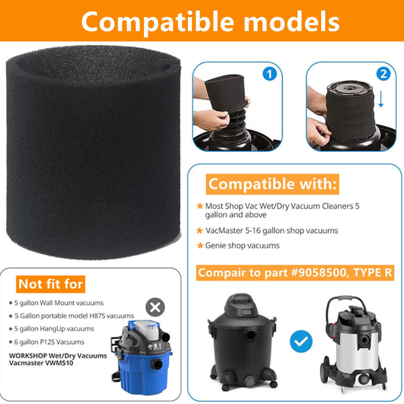 3pcs Foam Sleeve Foam Replacem - مراجعة Wet Dry Vacuum Shop وسعره