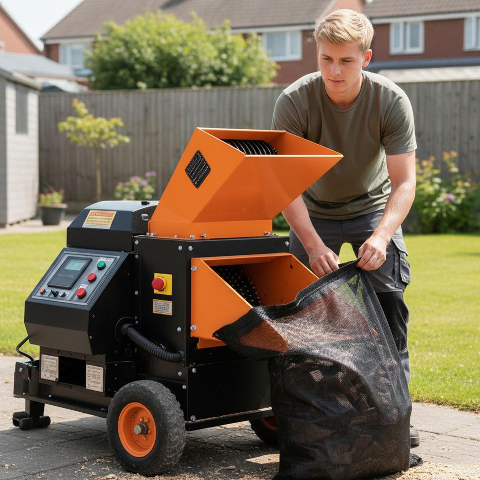 Wood Chipper Collection Bag Me - مراجعة Garden Shredder Chipper وسعره