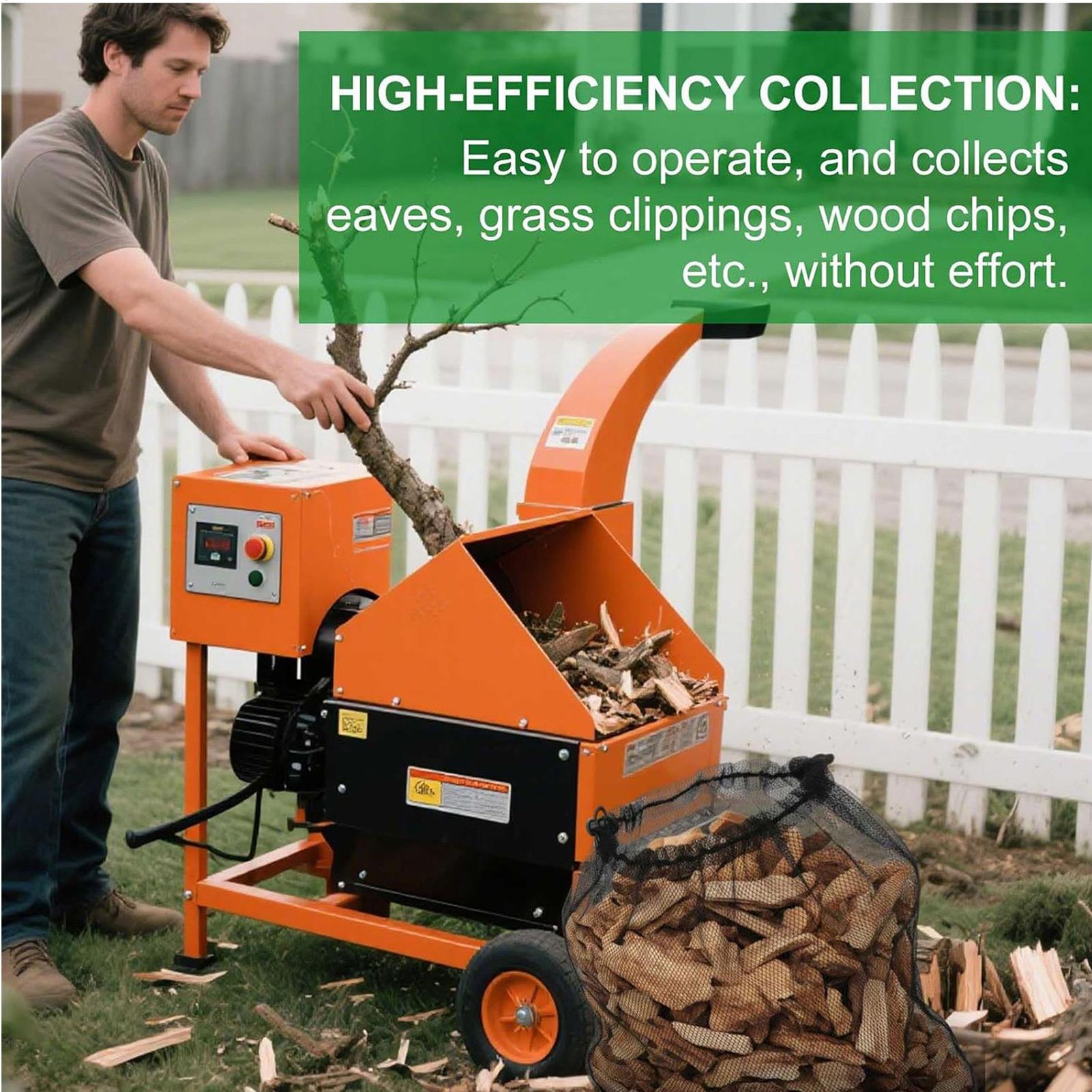 Wood Chipper Collection Bag Me - مراجعة Garden Shredder Chipper وسعره
