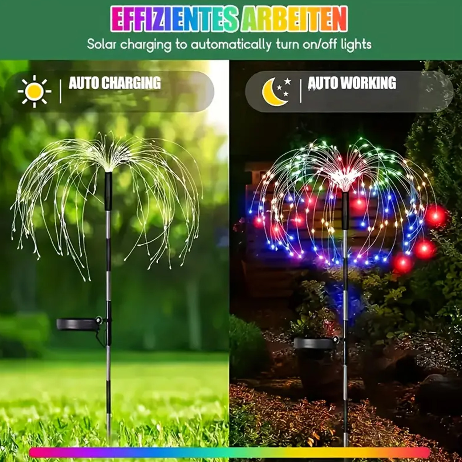 8-Mode Solar Firework Lights w - مراجعة Quality Outdoor Power وسعره