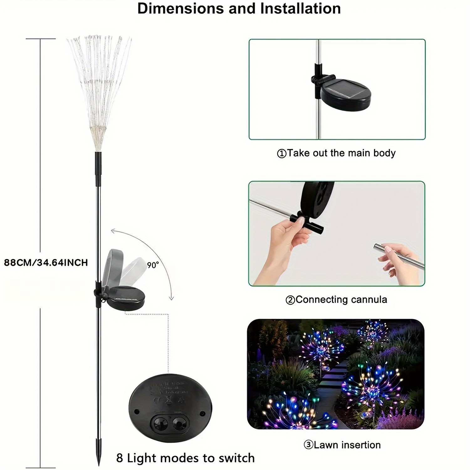 8-Mode Solar Firework Lights w - مراجعة Quality Outdoor Power وسعره