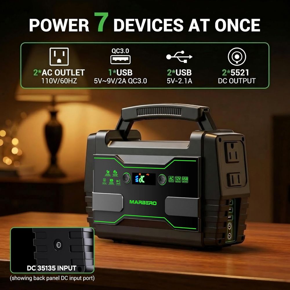 155Wh Portable Power Station w - مراجعة Outdoor Power Outlet Solar وسعره