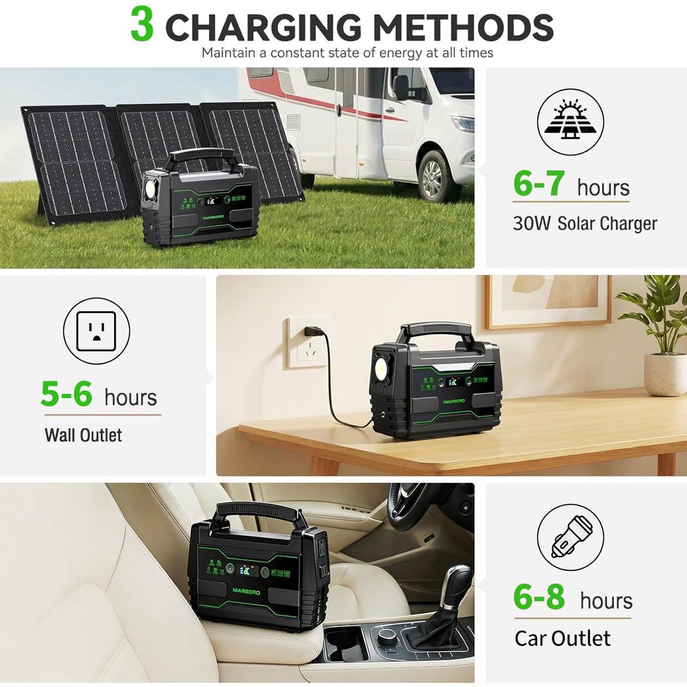 155Wh Portable Power Station w - مراجعة Outdoor Power Outlet Solar وسعره