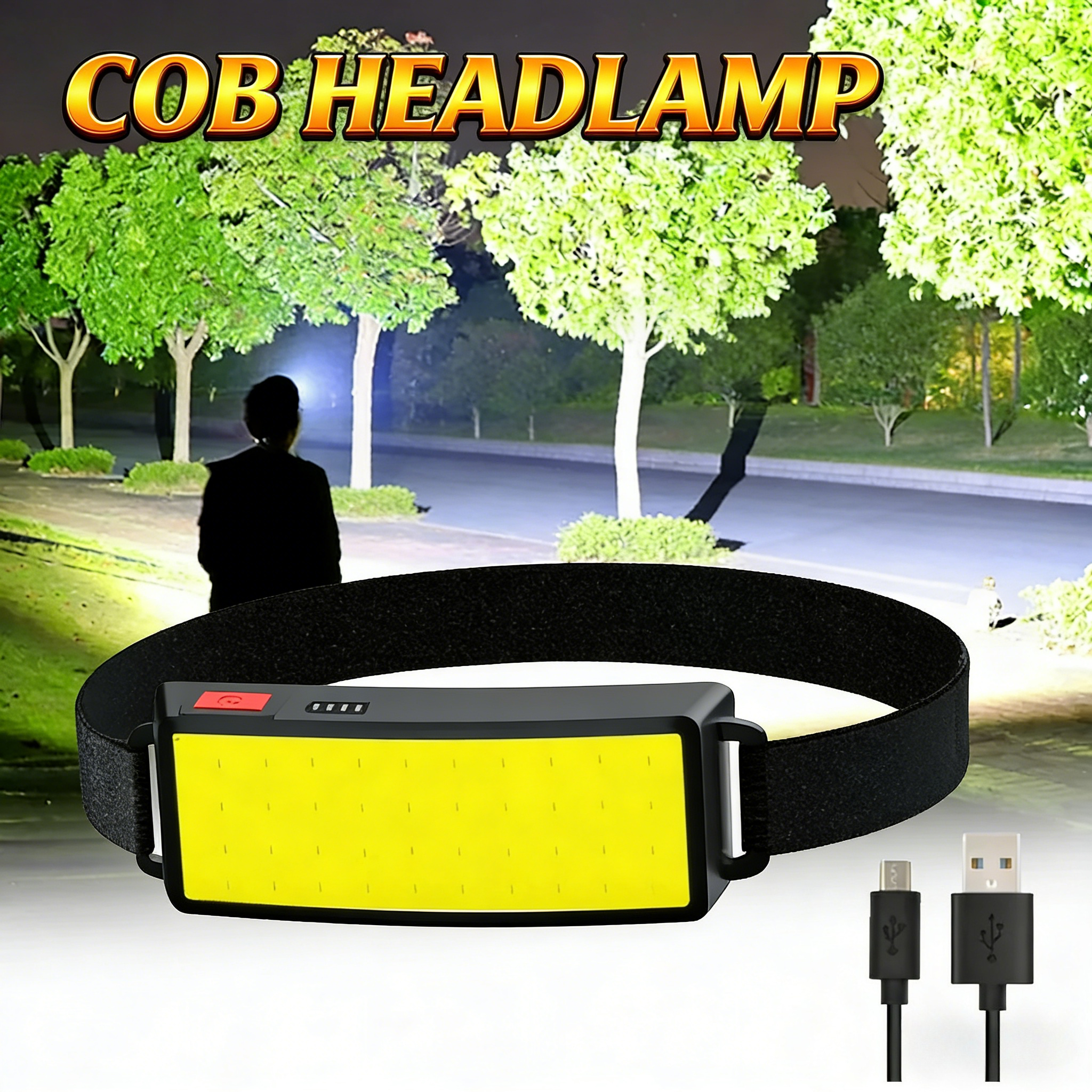 COB Portable LED Headlights Ou - مراجعة Outdoor Usb Power Bank وسعره