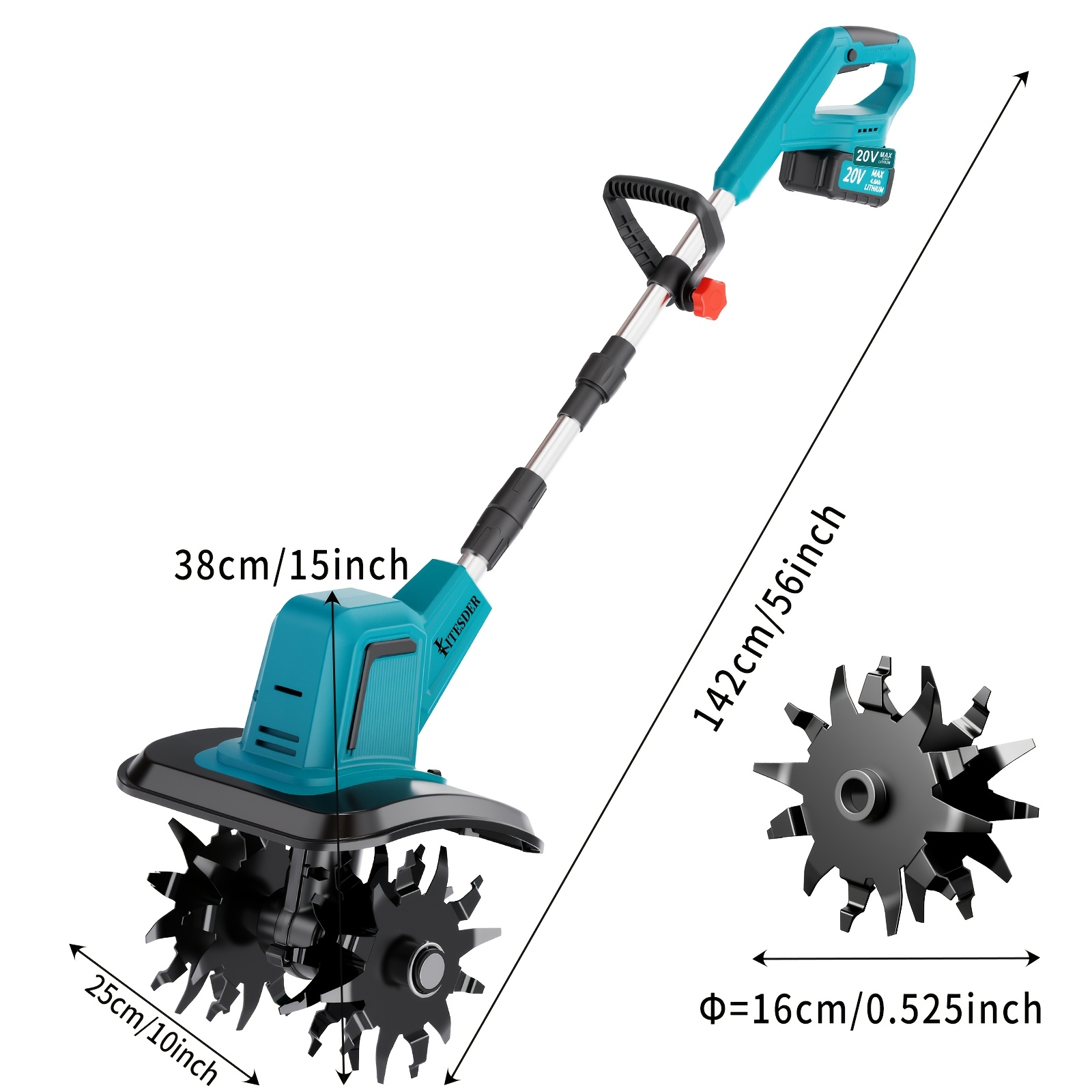 20V Cordless Tiller Cultivator - مراجعة Garden Tiller Mini وسعره