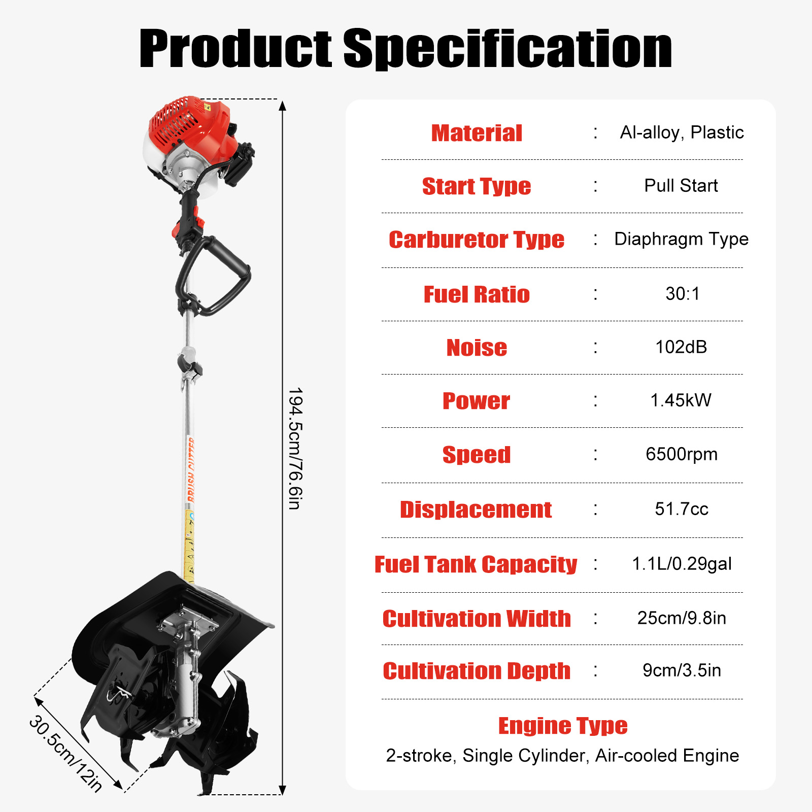 Gas Powered Mini Tiller Cultiv - مراجعة Garden Tiller Mini وسعره