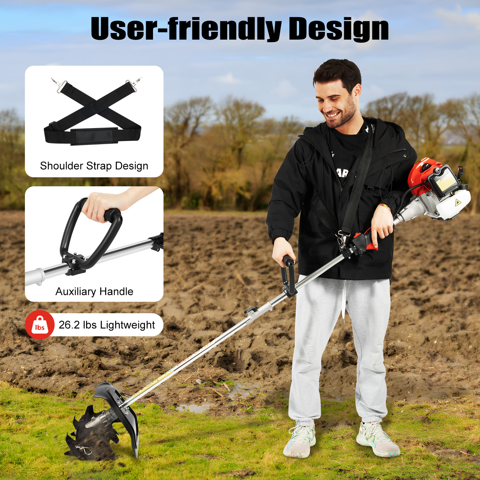 Gas Powered Mini Tiller Cultiv - مراجعة Garden Tiller Mini وسعره