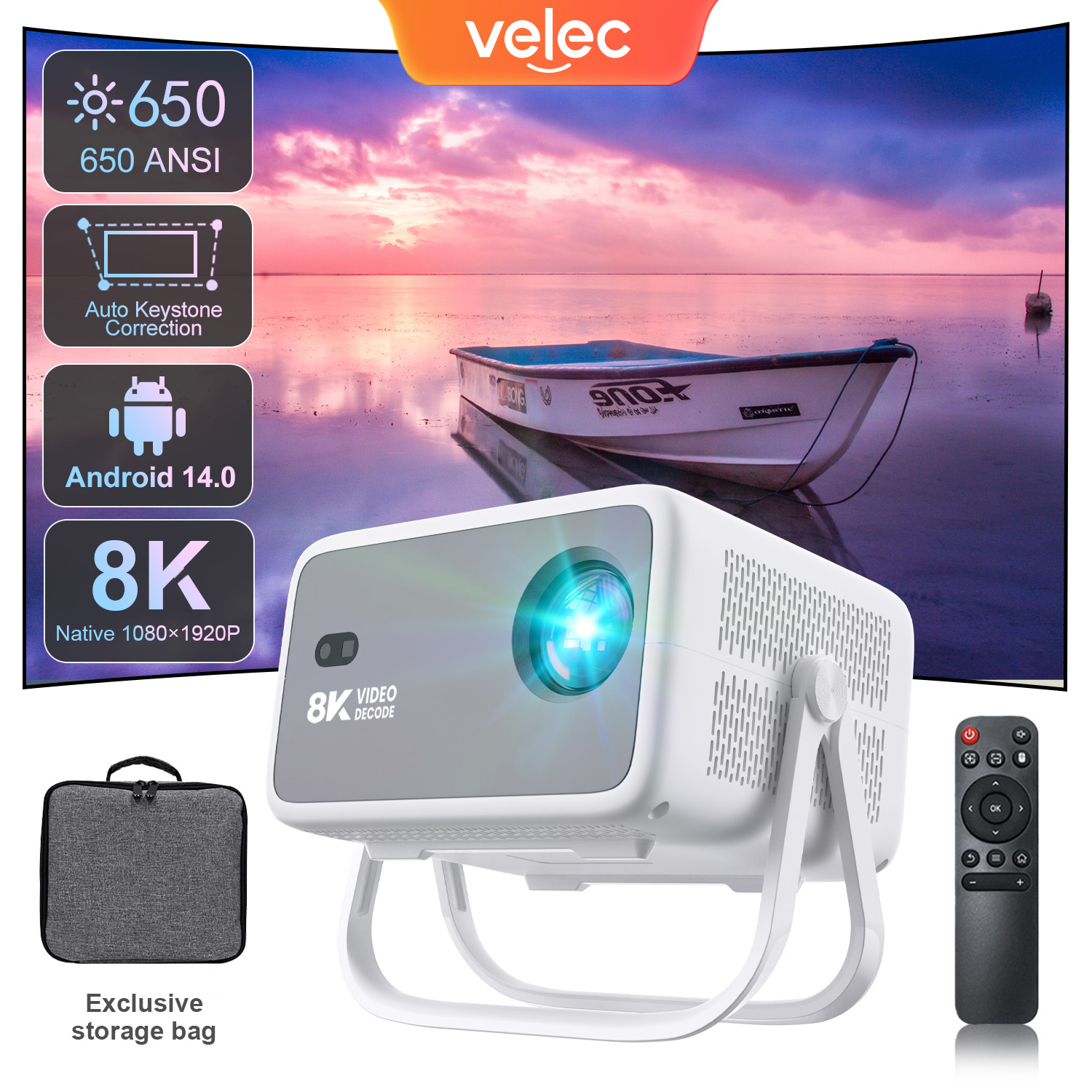 Velec New Projector 8K Video D - مراجعة Outdoor Power Module وسعره