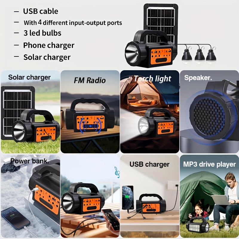 Solar Rechargeable Camping Lig - مراجعة Outdoor Usb Power Bank وسعره