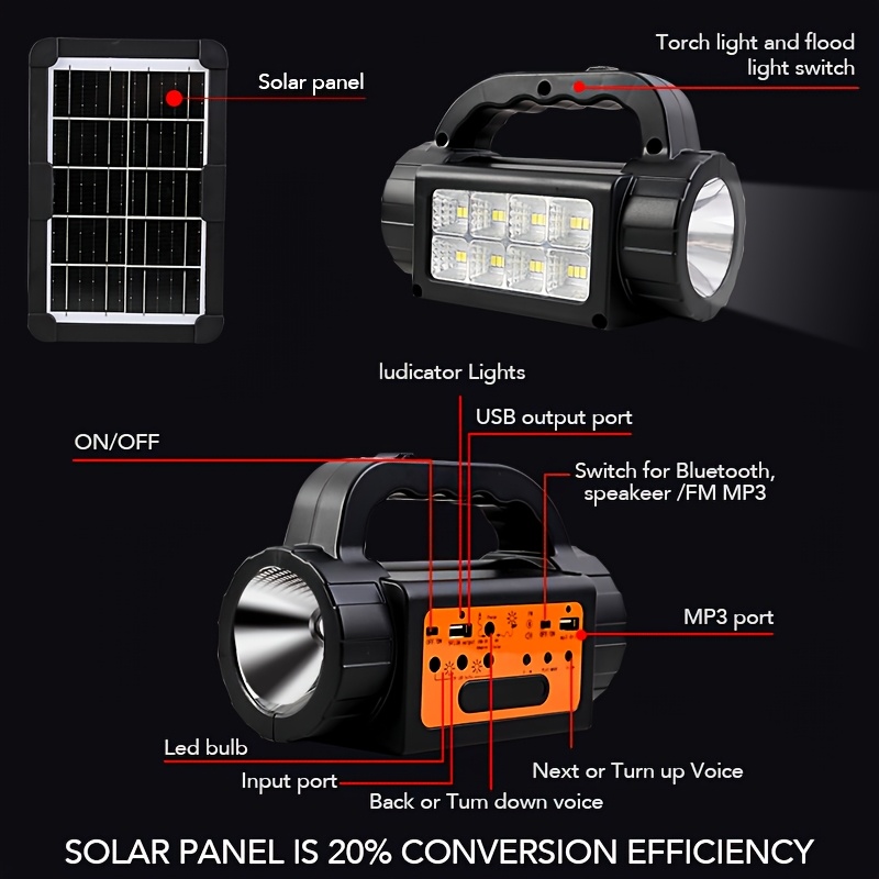 Solar Rechargeable Camping Lig - مراجعة Outdoor Usb Power Bank وسعره