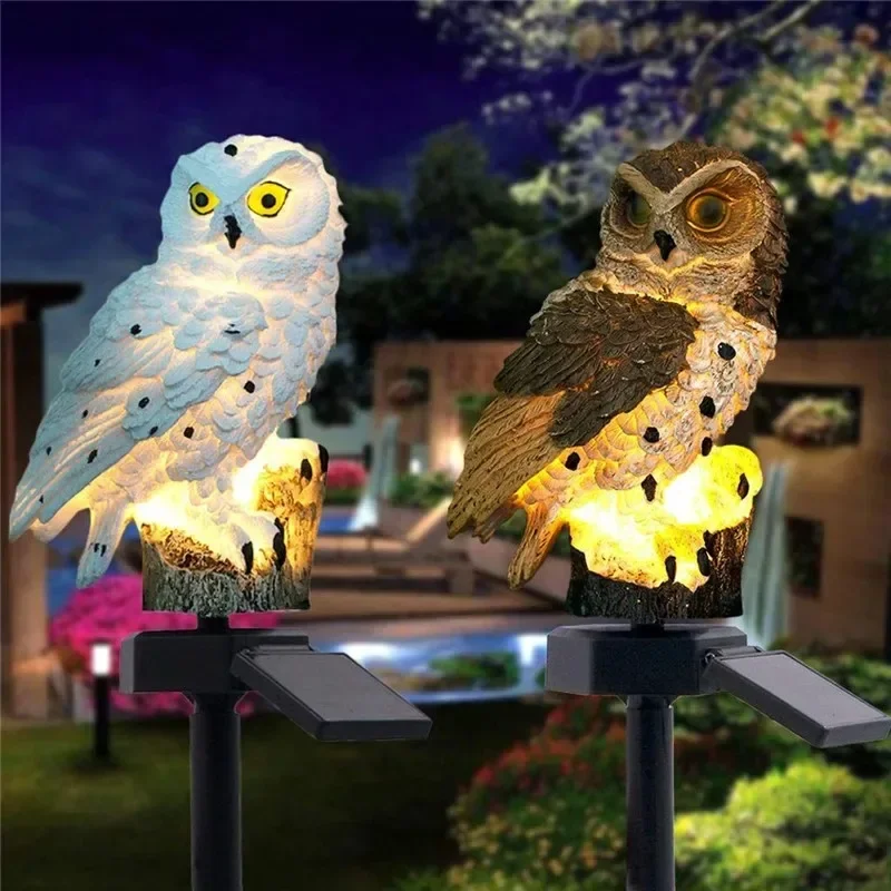 Solar Owl Statue Garden Light  - مراجعة Outdoor Power Outlet Solar وسعره