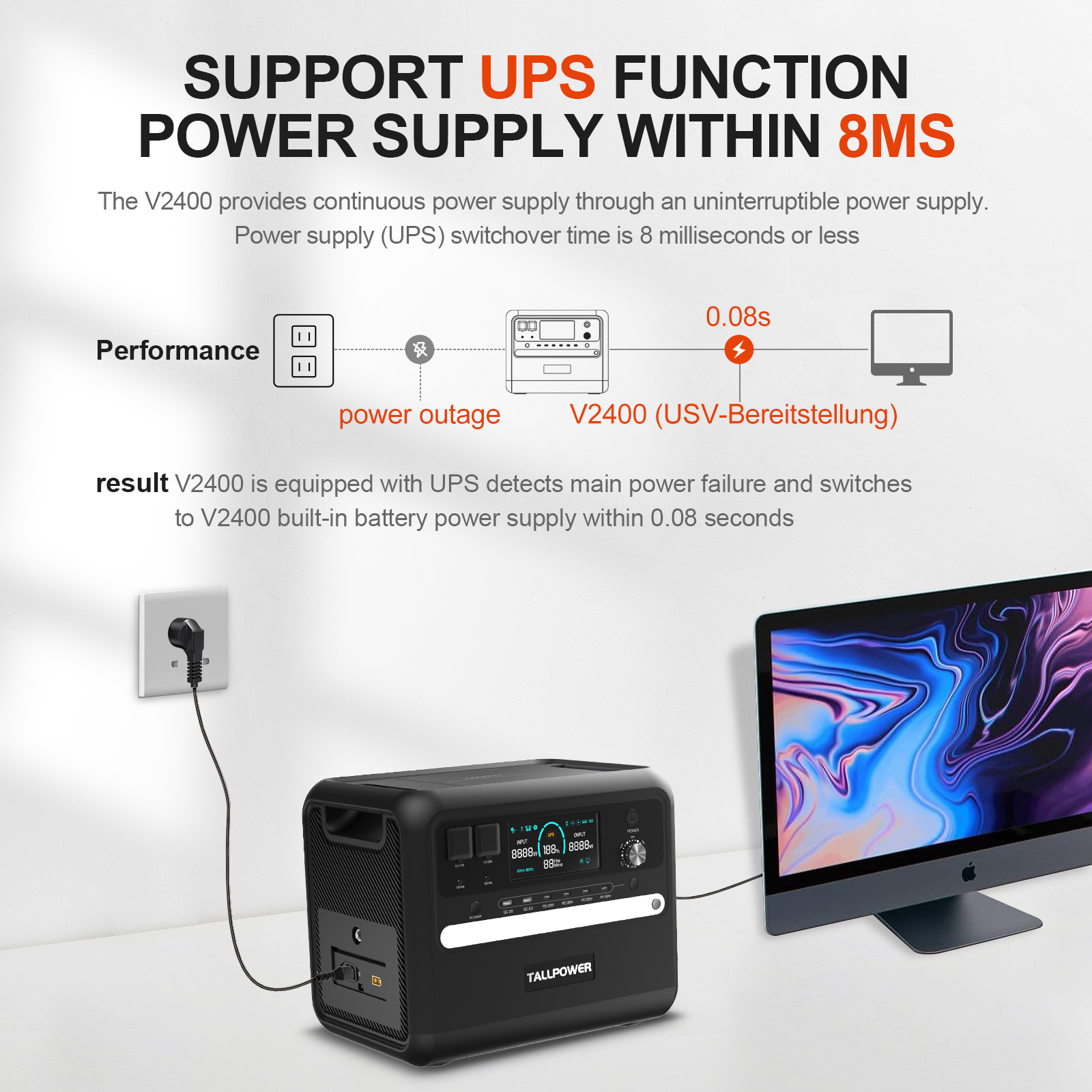 TALLPOWER Portable Power Stati - مراجعة Ups Power Supply Outdoor وسعره
