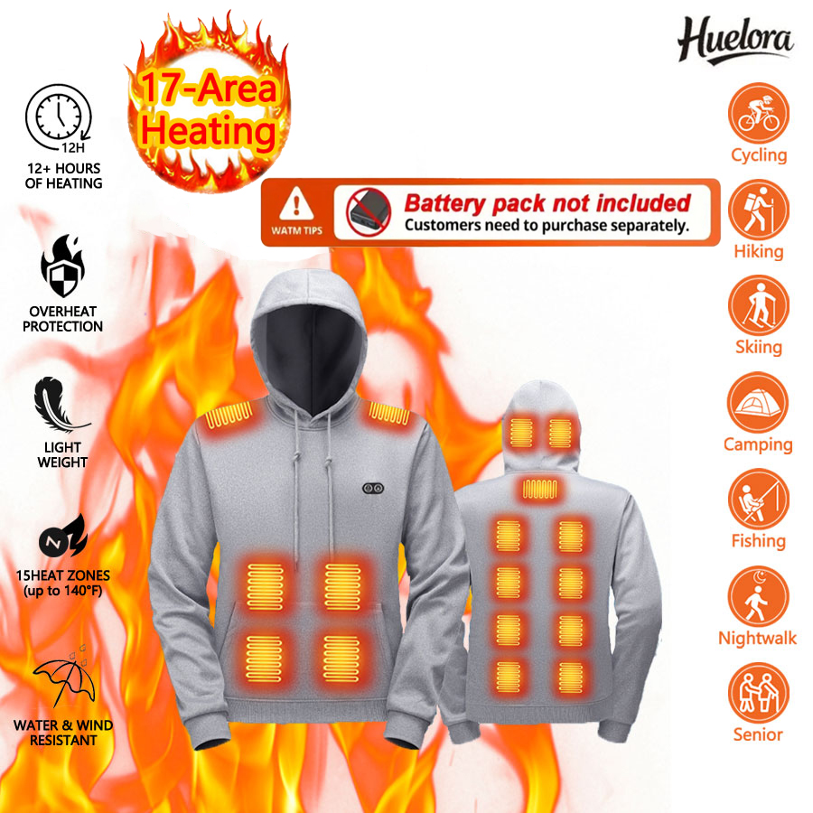 17 Zone Heating Hoodie Sweatsh - مراجعة Outdoor Usb Power Bank وسعره