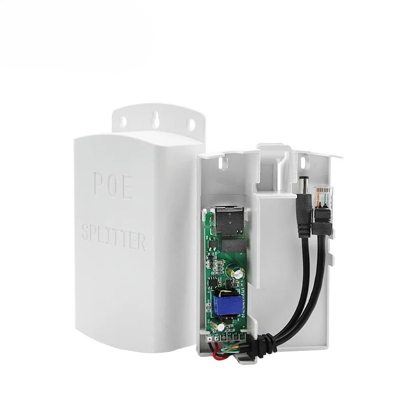 1PCS  POE Splitter 48V to 12V  - مراجعة Outdoor Power Module وسعره
