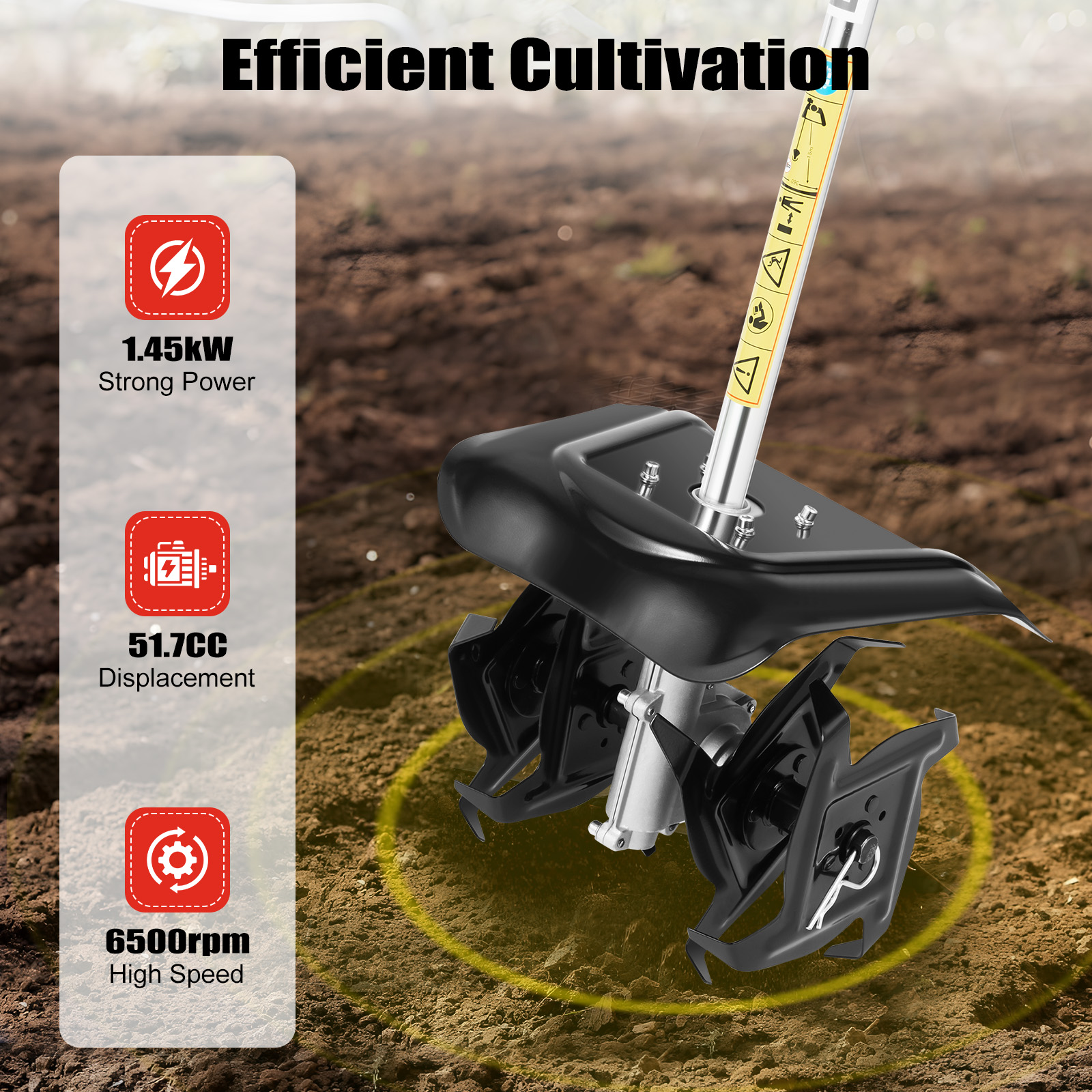 Mini Tiller Cultivator, 51.7cc - مراجعة Garden Tiller Mini وسعره