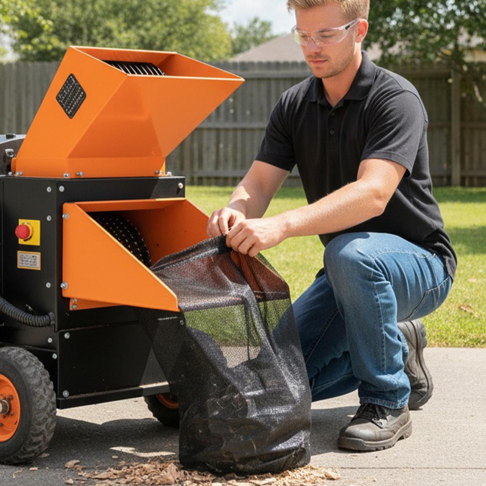 Wood Chipper Shredder Bag Mesh - مراجعة Garden Shredder Chipper وسعره