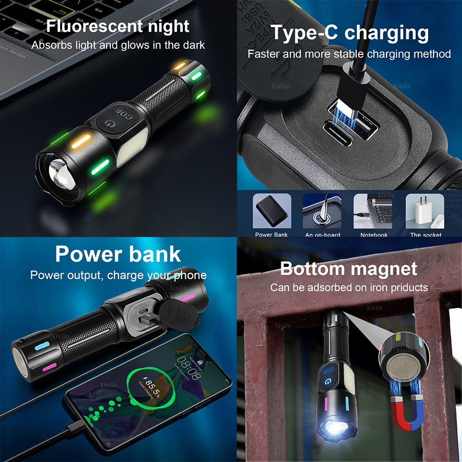 78000000LM LED Flashlight Whit - مراجعة Outdoor Power Meter Bike وسعره