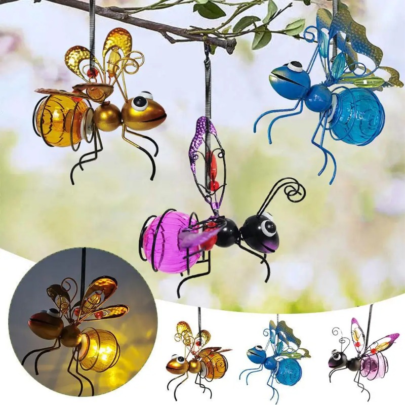 Solar Iron Insect Statue With  - مراجعة Outdoor Power Outlet Solar وسعره