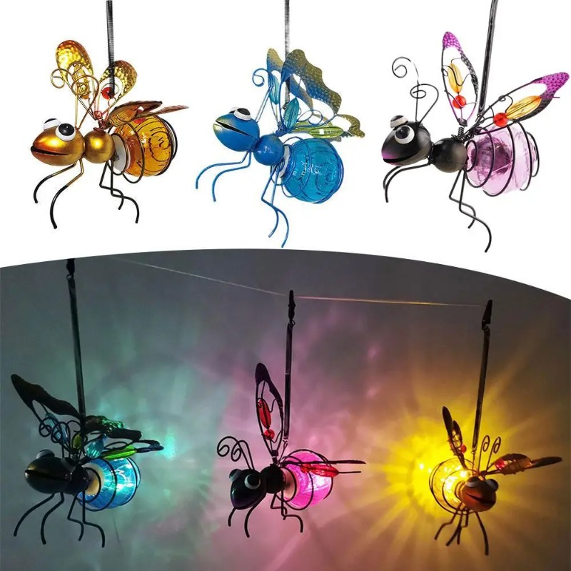 Solar Iron Insect Statue With  - مراجعة Outdoor Power Outlet Solar وسعره