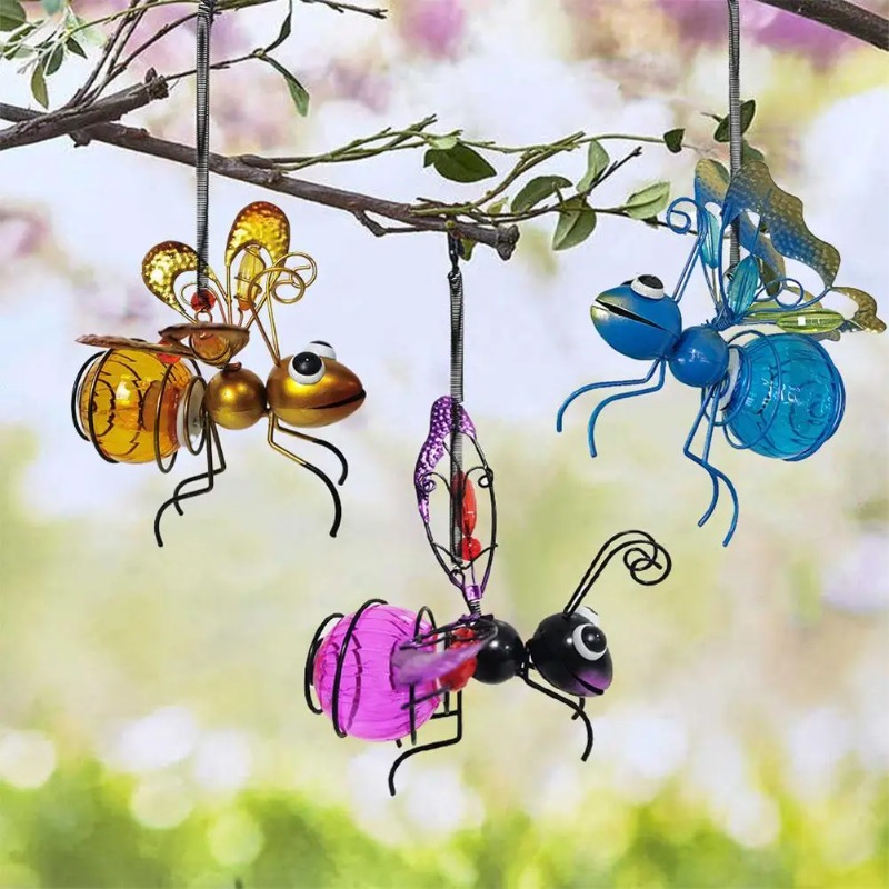 Solar Iron Insect Statue With  - مراجعة Outdoor Power Outlet Solar وسعره