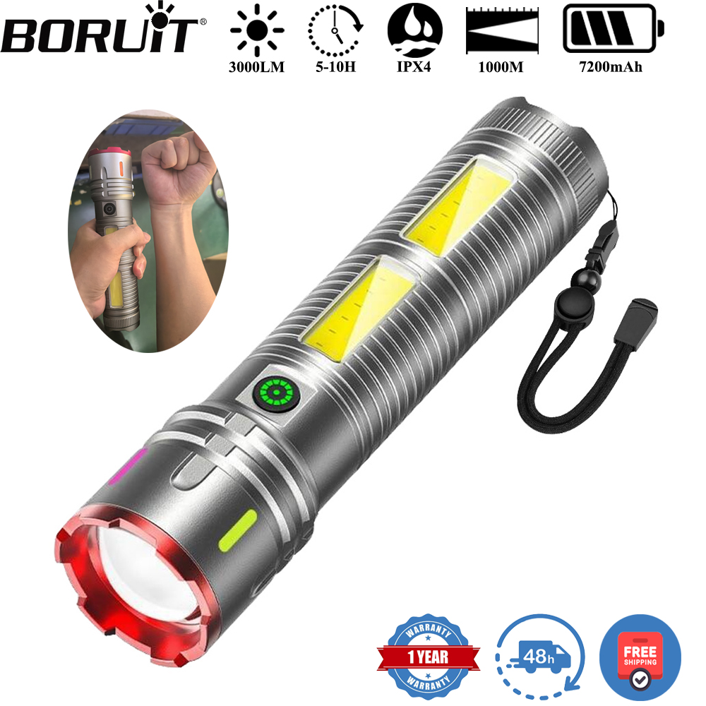 BORUiT 3000LM 1000M Long Throw - مراجعة Outdoor Power Meter Bike وسعره