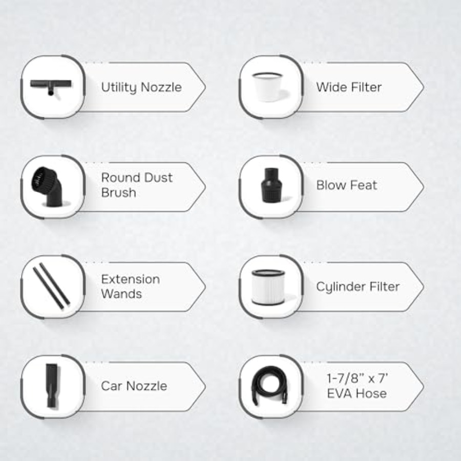 lon 4.0 Peak HP Wet/Dry Vacuum - مراجعة Wet Dry Vacuum Shop وسعره