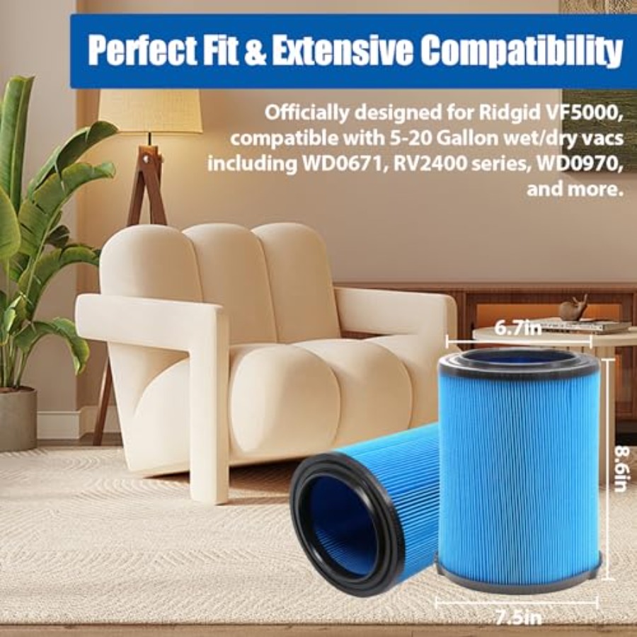 2 Pack 3-Layer VF5000 Replacem - مراجعة Wet Dry Vacuum Shop وسعره